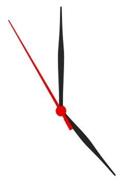 Abstract clock with arrows no numbers on a white background Illustrazione stock