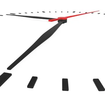 Abstract clock with arrows no numbers on a white background Stock Illustration