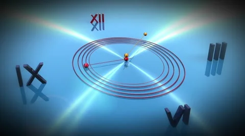 Abstract Clock in Blue Colour 3D Background Video stock 61124924