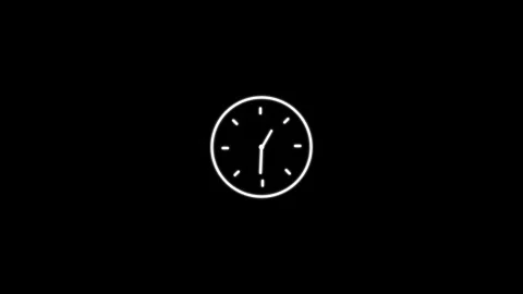 Abstract clock icon animation background. Video stock 306558365