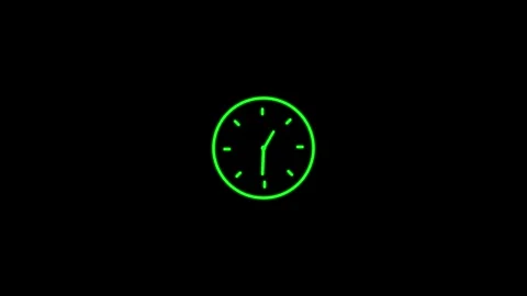 Abstract clock icon animation background. Stock Footage 306558376