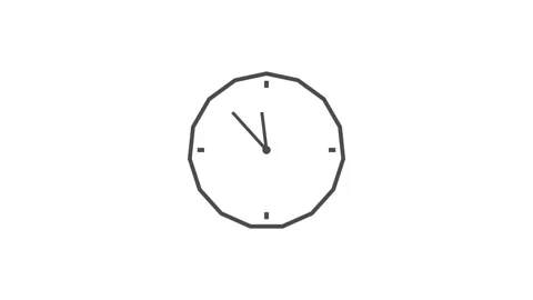 Abstract clock icon animation on white background.Clock with moving Clock t.. Stock Footage 315865576
