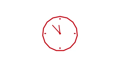 Abstract clock icon animation on white background.Clock with moving Clock t.. Stock Footage 315865598