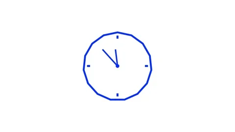 Abstract clock icon animation on white background.Clock with moving Clock t.. Stock Footage 315865600