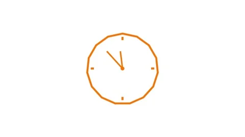 Abstract clock icon animation on white background.Clock with moving Clock t.. Stock Footage 315865602