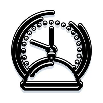 Abstract clock icon representing time management concept Stock Illustration