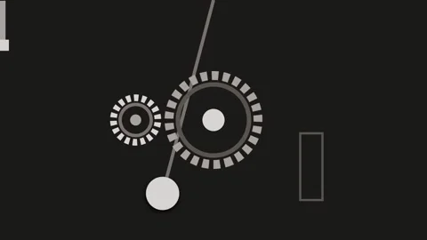 Abstract Clock Mechanism Animation with Rotating Gears Stock Footage 334272956