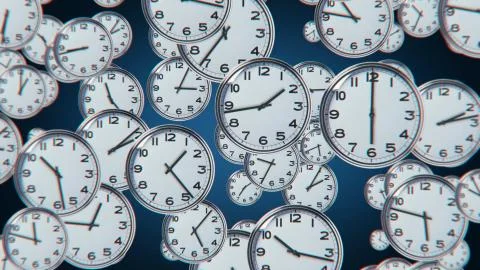 Abstract Clock Particles Stock Illustration