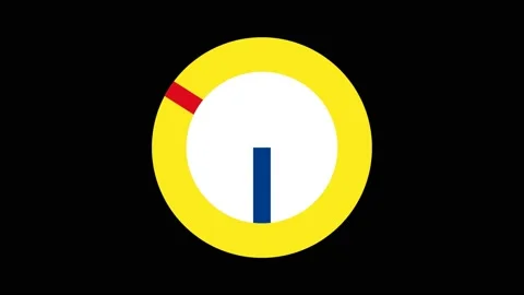 Abstract clock. Stripes as a watch hand. The passing of time. Loopable graphi Stock Footage 168101837