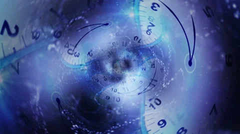 Abstract Clock, Time Travel Tunnel Backg... | Stock Video | Pond5