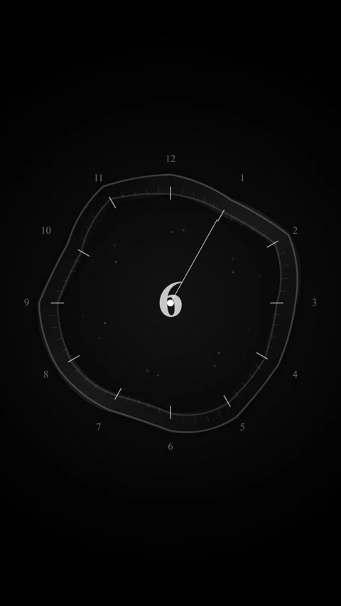 Abstract clock timer graphic showing progress and passage of time on black .. Stock-Footage 344932239