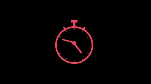 Abstract Clock Timer Icon 24 Hours Rotation Animation Stock Footage 325331586