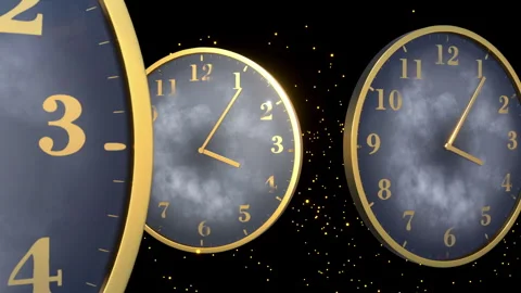 Abstract Clock Tunnel Background Stock Footage 263220630