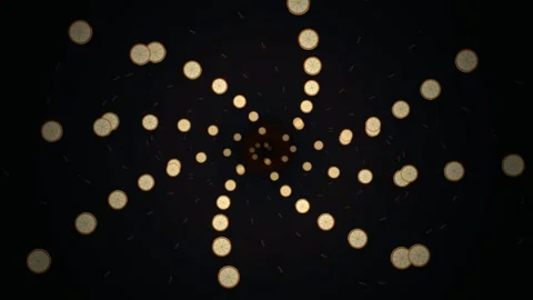 Abstract Clock Tunnel Vortex Hypnotic Retro Time Travel Spiral Motion Backg.. Stock Footage 346661764