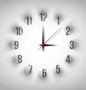 Abstract clock with white circles Stock Illustration