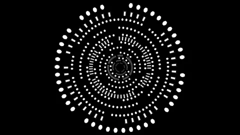 Abstract Clock Wise Spinning Points Animation Background Stock Footage 279485202