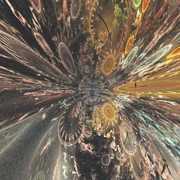 Abstract Clockwork Painting Stock Illustration