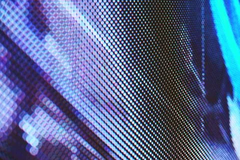 Abstract Close up Bright colored LED SMD video wall abstract background Stock Photos
