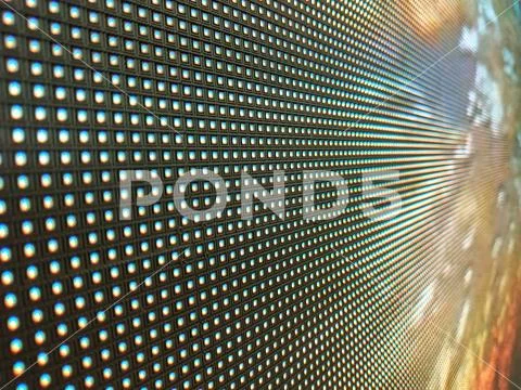 Abstract Close up Bright colored LED SMD video wall abstract background Stock Photos