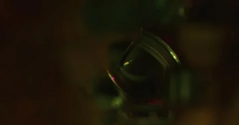Abstract Close Up of Camera Lens in Dark Light Stock Illustration