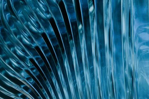 Abstract close-up of dynamic blue translucent surfaces, featuring flowing c.. Stock Illustration