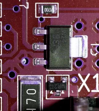 Abstract Close up of Electrical Computer Circuit for Background Stock Photos