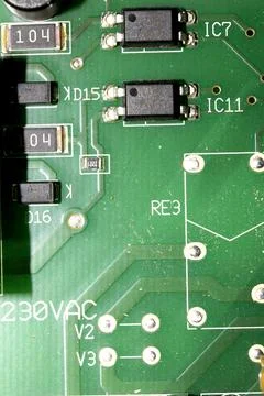 Abstract Close up of Electrical Computer Circuit for Background Foto stock