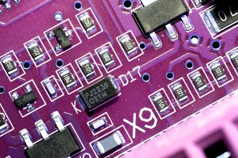 Abstract Close up of Electrical Computer Circuit for Background Stock Photos