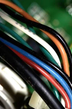 Abstract Close up of Electrical Computer Circuit for Background Stock Photos