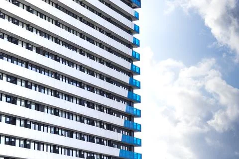 Abstract close-up of a modern skyscraper facade showing a geometric pattern.. Stock Photos