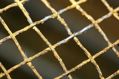 Abstract close up of rusty mesh wire for background Stock Photos
