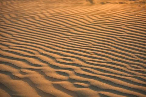 Abstract close-up of sand ripples on a beach in Vlora, Albania August  2025. 库存照片