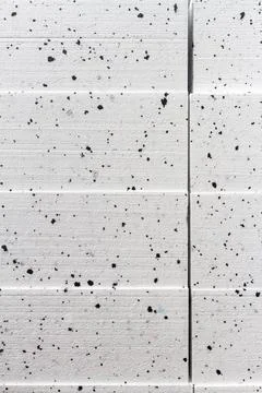 Abstract close up texture photo of compressed white styrofoam blocks Foto stock
