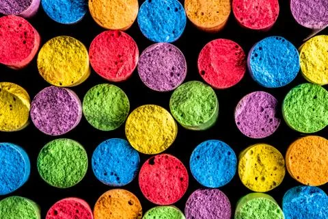 Abstract up close view of chalk ends Stock Photos