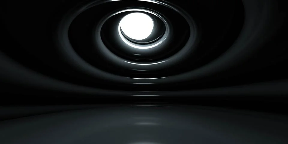Abstract Close-Up View of a Circular building interior Illuminated by Soft Light Stock Illustration