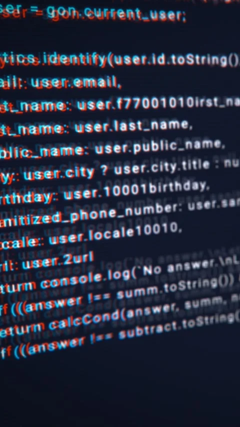 Abstract closeup of distorted digital programming code, cybersecurity and h.. Stock Footage 315534267