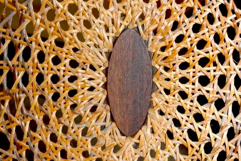Abstract closeup of patterns and textures on wicker weave Stock Photos