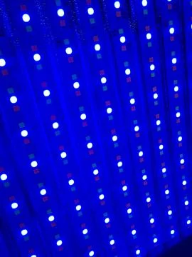 An abstract closeup of a RBG LED panel for lighting. Stock Photos