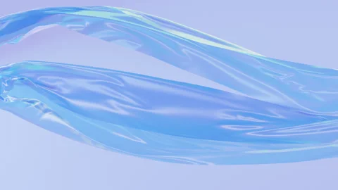 Abstract cloth Animation Background. flowing Fluid Silk waves. Satin texture Stock Footage 296352121