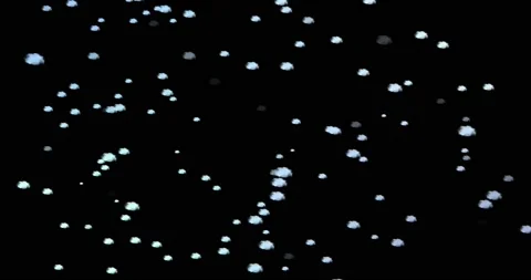 Abstract cloud of 3d particles on black background, video sky background. 4K Stock Footage 164589738