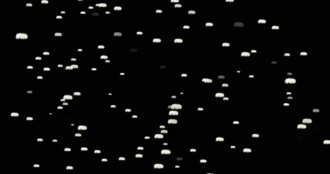 Abstract cloud of 3d particles on black background, video sky background. 4K Stock Footage 164589822