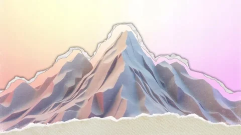 Abstract Cloud Above Mountain: abstract minimalistic landscape 스톡 동영상 330320587