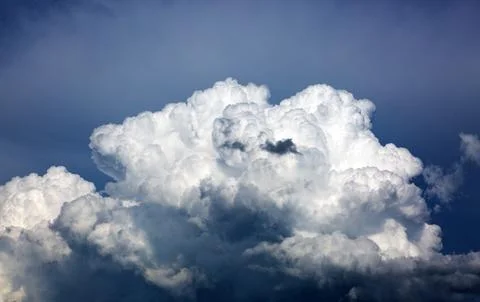 Abstract cloud and blue sky background with copy space. Photos