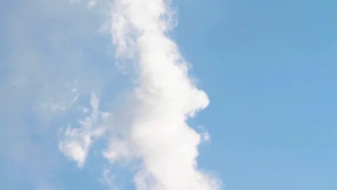 Abstract cloud and smoke formation from coal mine chimney that turns into ov Video stock 121342794