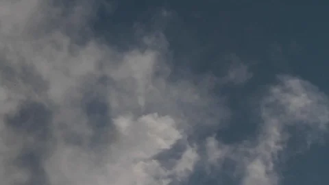 Abstract cloud and smoke formation from coal mine chimney that turns into ov Video stock 121343194