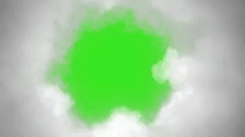 Abstract cloud circle animation isolated on green screen Video stock 327183689