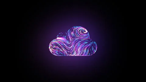 Abstract cloud computing and digital technology concept. Stock Footage 346064131