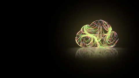 Abstract cloud computing and digital technology concept. Stock Footage 347067742