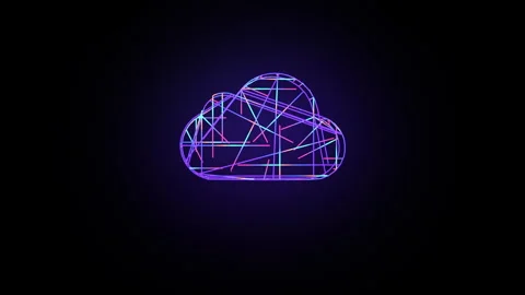 Abstract cloud computing and digital technology concept Stock Footage 347068539