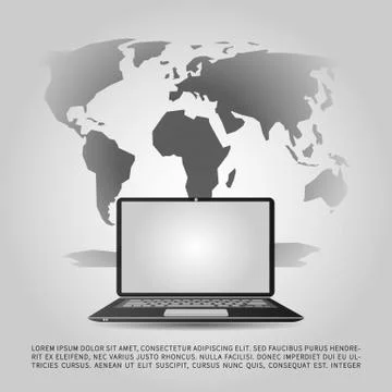 Abstract Cloud Computing and Global Network Connections Concept Design with L イラスト素材